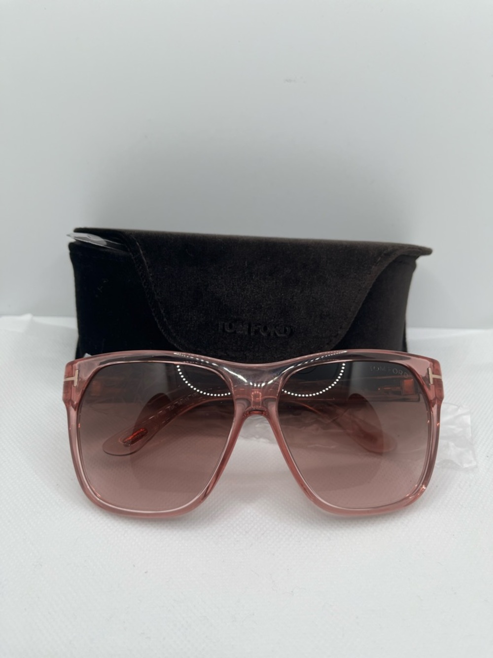 Tom Ford Pink Gradient Oversized Square Sunglasses